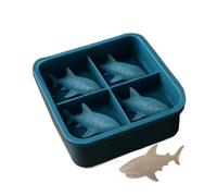 Moule à glaçons en silicone en forme de requin, moule à glaçons en forme de requin 3D, moule à glace en forme de requin mignon, bac à glaçons amusant à 4 cavités - Moule à moule en silicone facile à
