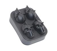 Moule à glaçons en silicone en forme de tête de mort - Réutilisable - Pour congélateur - Design de glaçons effrayant - Accessoires pour whisky, cocktail, café, eau, boissons, réfrigérateur, bar