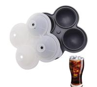Moule à glaçons en silicone - Moule à 4 cavités sphériques - Plateaux de congélation réutilisables - Outil à cube rond - Accessoire de boisson avec démoulage facile - Outil de fabrication de glaçons
