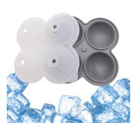 Moule à glaçons en silicone | Moule à boules de glace | Machine à glaçons | Machine à glaçons | Machine à glaçons | Moule à boules en silicone à 4 cavités pour cuisine, bar, whisky, cocktails, café