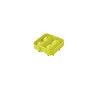 Point Virgule Moule à glaçons en silicone pour 4 boules vert Ø 4.5cm