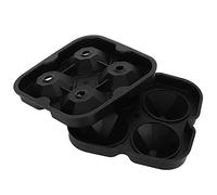 Moule à glaçons en silicone réutilisable en forme de diamant, plateau pour la maison, la cuisine, les, les restaurants, 4 grilles de qualité alimentaire, sans BPA, durable, (Noire)