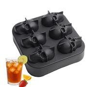 Moule à glaçons en silicone réutilisable pour la fabrication de blocs réfrigérants - Moule à glaçons en silicone en forme de tête de mort - Pour whisky, cocktail, café, boissons et boissons - Convient