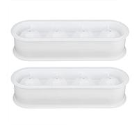 Moule à glaçons, fabricant de boules de glace, plateau à glace pour whisky, matériau ABS de qualité alimentaire pour la maison, Bar, cocktail, 2 pièces, blanc, 260g