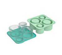 Moule à glaçons for gobelet Stanley Cup de 20 oz, 30 et 40, bac cylindrique en silicone avec couvercle, garde les boissons fraîches(Green)