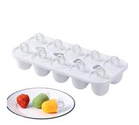 Moule à glaçons | Machine à glaçons à 10 trous et conteneur avec anneaux - Cubes à glace faits maison faciles pour whisky, cocktails, boissons au café Delr