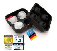 Moule à glaçons Plateau à glaçons en silicone ; Machine à glaçons ; Boissons glacées avec des glaçons attrape-œil pour le whisky, les cocktails, le jus et plus encore. (Boules de glace XXL)