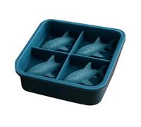 Moule à glaçons - Plateaux en silicone en forme de requin à 4 cavités, moule à glaçons réutilisable, moules de congélateur de style poisson | Plateau de Cubes en forme de requin, pour la cuisine à dom