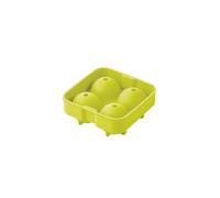 Moule à glaçons Point Virgule en silicone pour 4 boules vert Ø 4.5cm