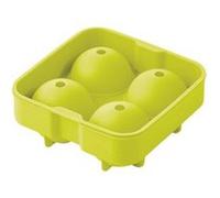 Point Virgule Moule à glaçons en silicone pour 4 boules vert Ø 4.5cm