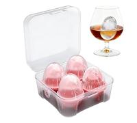Moule À Glaçons - Portable 4 Pièces Anti-Adhérent en Forme d'Œuf Pliable - Moules à Glaçons pour Whisky | pour Fête Quotidien Piscine Pique-nique Camping Boissons Whisky Cocktails Sodas