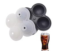 Moule à Glaçons Rond | 4 Cavités en Silicone Antiadhésif,Moule à Billes de Glace en Silicone | pour whisky, bière, café, eau, jus, boissons, maison, restaurant, cuisine,