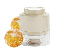 Moule à glaçons rond - 8 x 5,5 cm | Moule à sphère en plastique pour whisky et cocktails, accessoire de bar pour maison, pub et restaurant, beige rose, polypropylène