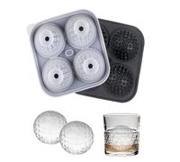 Moule à Glaçons Rond en Silicone Noir, 1 Pièce, Bac a Glacons Avec Couvercle de 5cm, Empilable, Sans BPA, Parfait pour Boissons Froides, Whisky, Cocktails, Vin