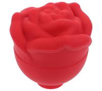 Moule à Glaçons Rose en Silicone Rouge Réutilisable pour Visage | Compact et Portable, Qualité Alimentaire, Forme de Fleur, pour Filles, Aide à Apaiser les Rougeurs du Soleil