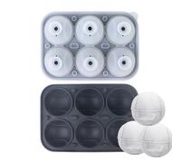 Moule À Glaçons Silicone - 6 Compartiments Baseball En Silicone Flexible | Moule À Boules De Glace Flexible - Pour Whisky Bière Boissons Froides Fêtes Fête Des Pères