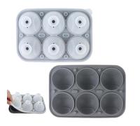 Moule À Glaçons Silicone - Baseball 6 Alvéoles Silicone Flexible Réutilisable | Moule À Boules De Glace Flexible - Pour Café Et Boissons Froides Whisky Pique-Niques Vacances Fête Des Pères Et