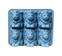 Moule à Glaçons Silicone Réutilisable 3D Lion Mâle 6 Cavités