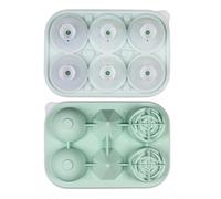 Moule à glaçons sphérique en forme de rose pour whisky, silicone alimentaire, fabrication de glaçons rapides à la maison, idéal pour les boissons, les cocktails et les apéritifs (1 vert)