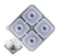 Moule À Glaçons Whisky - À Glaçons 4 Cavités Pour Congélateur | Forme De Gros Cube À Démoulage Facile,Pour Cocktail Camping Dégustation Whisky Mariage Bar Maison Fête Boissons