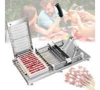 Moule à kebab manuel, presse à 10 trous pour brochettes parfaites, idéal pour les pique-niques en plein air, le camping et les barbecues à la maison