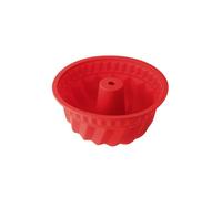 Dr. Oetker 1269 Moule à Kougelhopf, Moule à gâteau, Moule silicone, Moule à kouglof, Silicone, Rouge, 22 cm