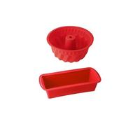 Moule à kougelhopf et moule à cakes en silicone rouge Dr. Oetker Flexxibel Love
