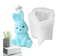 Moule à lapin 3D - Creative Cute Animal Candle Shaper, moule en argile moulée en résine en silicone | Bricolage pour figurines de faites à la main Ornement de table Décoration d'intérieur