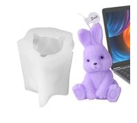 Moule à lapin de Pâques - Structure en silicone souple, sourire détaillé avec cœur et pouce, fusion réutilisable | Adorable méthode de production de résine au chocolat, prog