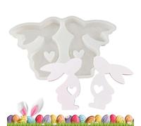 Moule à lapin mignon, moule en silicone de lapin | Moules à savon faits à la main, outils d'artisanat de moule en silicone antiadhésif, moule en silicone créatif décoration de la maison pour