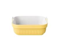 Moule à lasagnes Grand plat de cuisson rectangulaire en céramique avec poignées(Moyen)