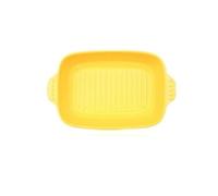 Moule à lasagnes Poignée à oreille en diamant, conception de style four rectangulaire(Yellow,Moyen)