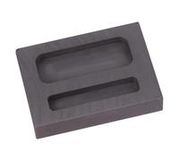 Moule à Lingots en Graphite Pur à 2 Emplacements Noir | Moulage pour Métaux Non Ferreux, Stabilité Thermique et Résistance à Corrosion, Usage Éducatif et Test