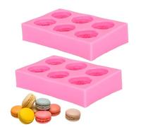 Moule à macarons en Silicone 3D, 2 pièces, moule à macarons et Hamburger en Silicone, cuisson 3D, pain, gâteau, cupcakes, outils de décoration de cuisson