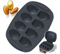 Moule à madeleine silicone 7 5 cm structure inox résistant chaleur compatible Cake Factory four et micro-ondes