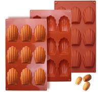 Moule à Madeleine - Tefal - 3 Pièces - Silicone - 9 Cavités - Antiadhésif