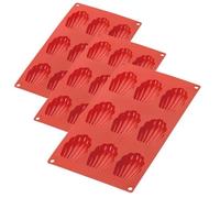 Moule à madeleines - GSRPOP - Lot de 3 - Silicone - Résistant aux hautes températures - 9 trous