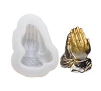 Moule à main de prière - 3D Bouddha à la main en silicone moule, cire, savon et craie en plâtre | Moules résiduables antiadhésifs durables pour chocolat, fondant, pour l'art bricolage, co
