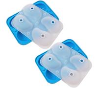 Moule à mangue 3D en Silicone avec entonnoirs, 4 cavités résistantes à la chaleur pour gâteaux, gelées et savons artisanaux, 2 pièces