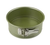 Zenker 7450 Moule à manqué à charnière, Moule rond vert éco-responsable anti-adhésif, ILAG, Cire de carnauba, 20 x 7,5 cm