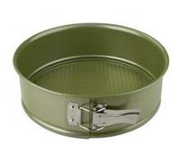 Zenker 7451 Moule à manqué à charnière, Moule rond vert éco-responsable anti-adhésif, ILAG, Cire de carnauba, 24 x 7,5 cm