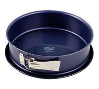 Dr.Oetker 1100 Moule à manqué à charnière de 26 cm étanche, Moule à charnière Fond en émail renforcé, Acier, Email, Bleu, 26 cm