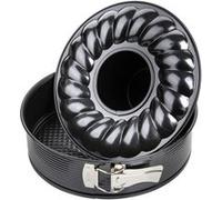 Zenker 6508 Moule à manqué, moule à savarin, moule rond, moule à gâteau, Acier, Noir, 26 x 26 cm