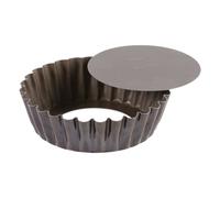 Moule à Manqué Rond Cannelé Anti-Adhérent Fond Mobile GOBEL D150