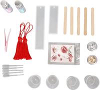 Moule à marque-page en résine Set DIY Moule en silicone épaissi très transparent et inodore pour rouge