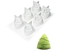 Moule à mini gâteaux Zongzi, moules chinois traditionnels à boulettes de riz à 6 cavités, moule de cuisson en silicone antiadhésif pour cupcakes, beignets, muffins, pain de maïs, brownies, gelées
