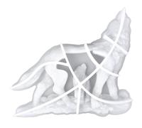 Moule à Modeler de Loup en Silicone Blanc 3d pour Résine | Moule à Bûche Insert Silicone, Réutilisable, Démoulage Facile, pour Béton et Loisirs Créatifs