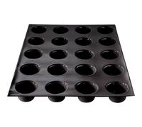 Flexipan Moule 20 Mini Muffins Moelleux Sucrés ou Salés - Cuisson Uniforme, Antiadhésif, Haute Résistance - Accessoire Patisserie, Cuisine - Parts individuelles - Fabrication Française