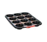 Moule à Muffins / Cupcakes 12 Cavités Antiadhésif Cuisson Homogène Noir