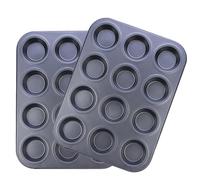 Moule à muffins antiadhésif en acier au carbone, 12 tasses, plateau à muffins for cupcakes, moule de cuisson en métal, ustensiles de cuisson, moule à biscuits Pour GâTeaux
